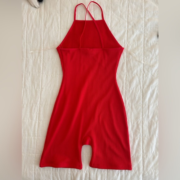 Wild Fable Red Ribbed Romper - Picture 2 of 3